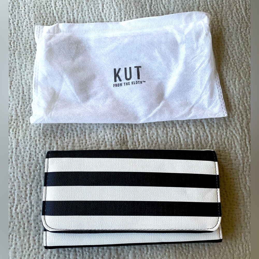KUT black and white striped wallet